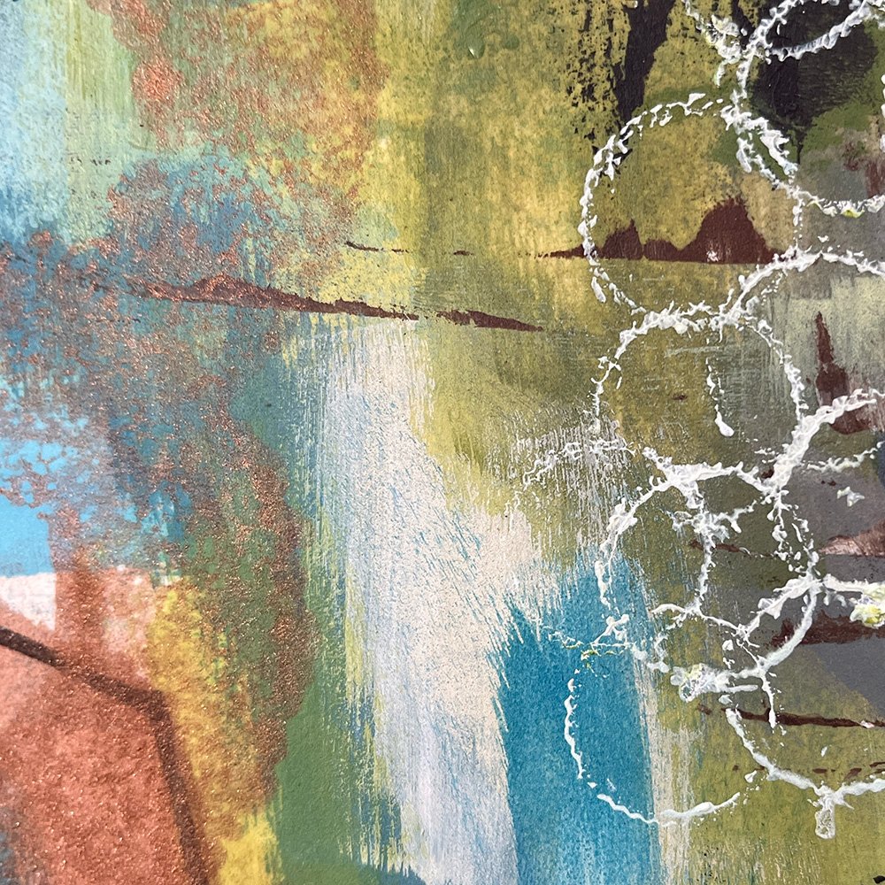 Detail of mixed media background