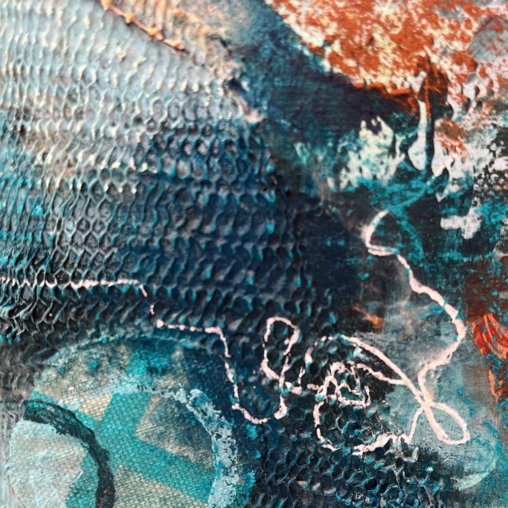 Detail of mixed media background